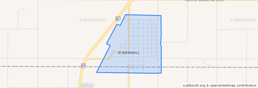 Mapa de ubicacion de O"Donnell.