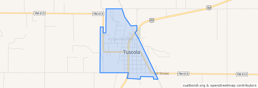 Mapa de ubicacion de Tuscola.