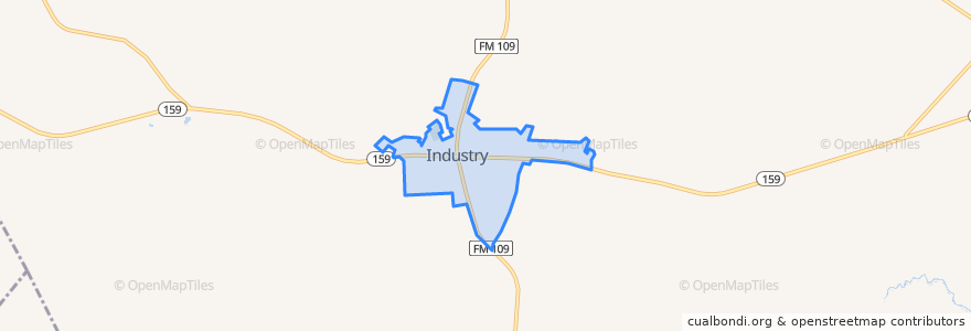 Mapa de ubicacion de Industry.