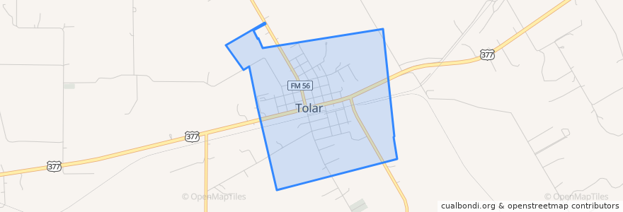 Mapa de ubicacion de Tolar.