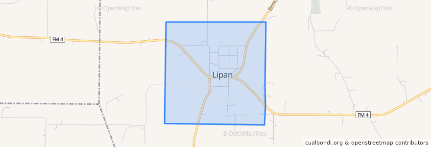 Mapa de ubicacion de Lipan.
