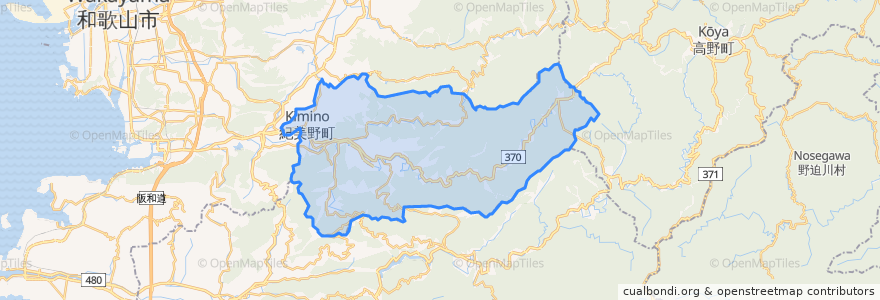 Mapa de ubicacion de 紀美野町.