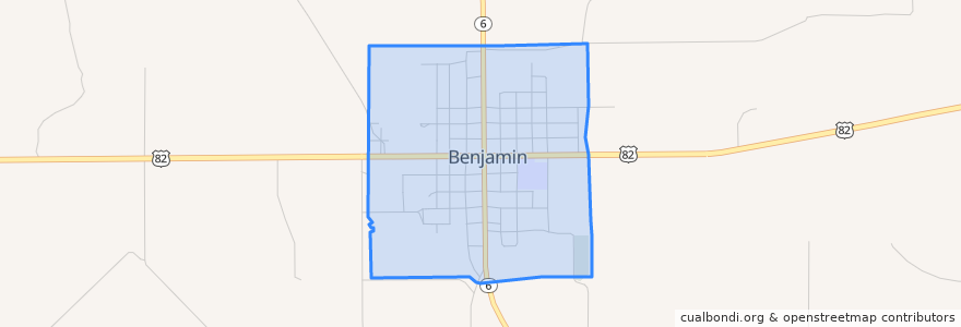 Mapa de ubicacion de Benjamin.