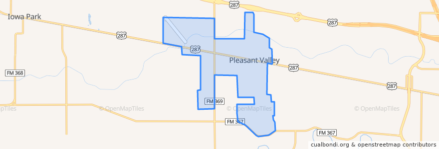 Mapa de ubicacion de Pleasant Valley.