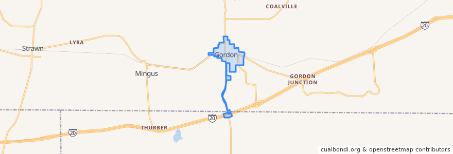 Mapa de ubicacion de Gordon.