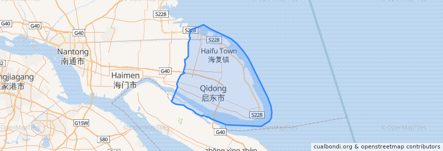 Mapa de ubicacion de Qidong.