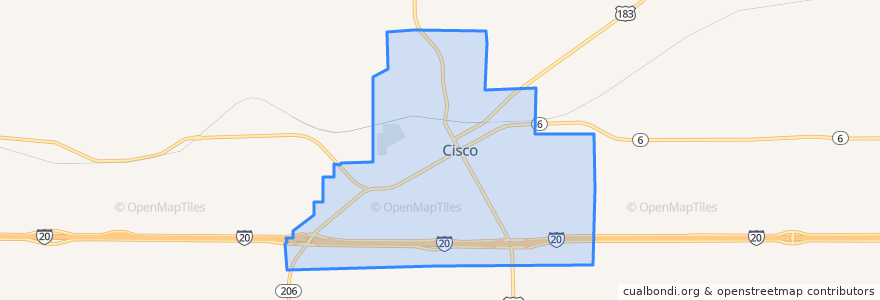 Mapa de ubicacion de Cisco.