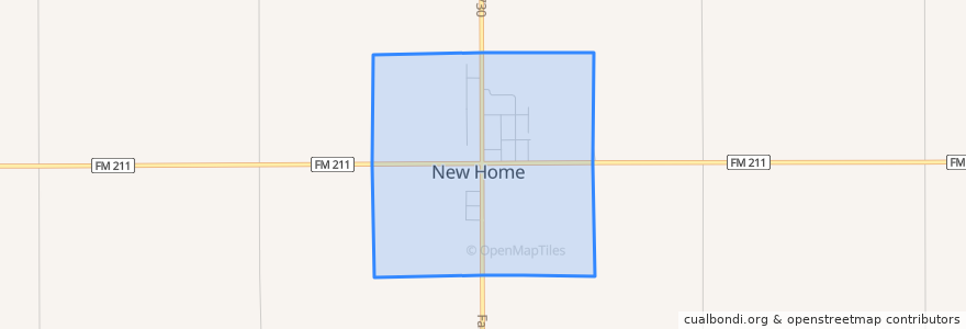 Mapa de ubicacion de New Home.