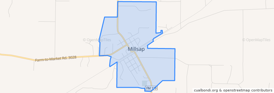 Mapa de ubicacion de Millsap.