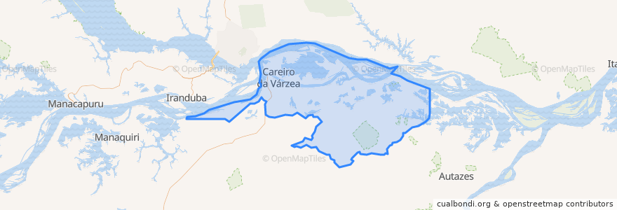 Mapa de ubicacion de Careiro da Várzea.