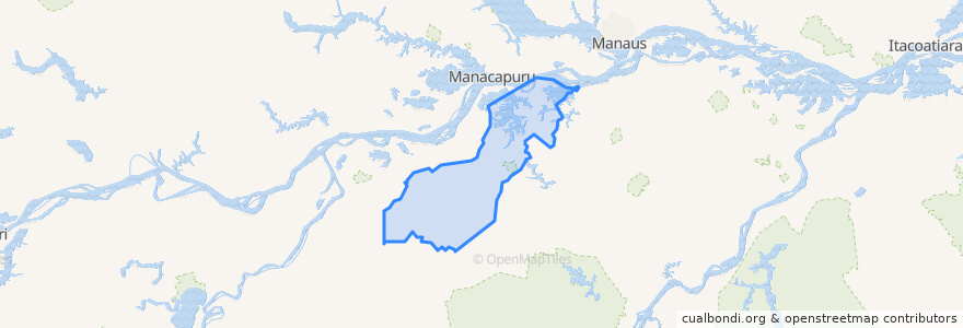 Mapa de ubicacion de Manaquiri.