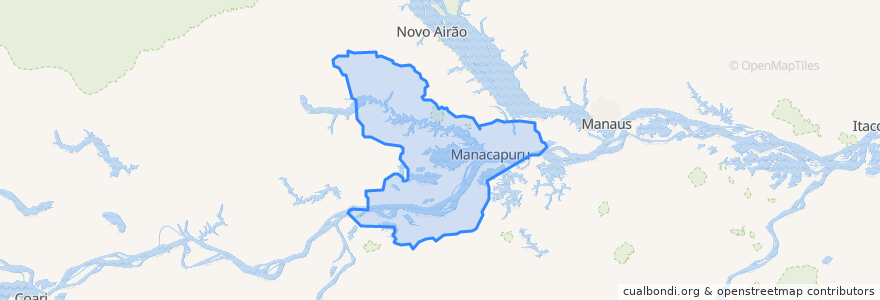 Mapa de ubicacion de Manacapuru.