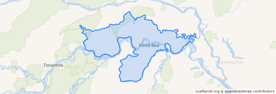 Mapa de ubicacion de Fonte Boa.