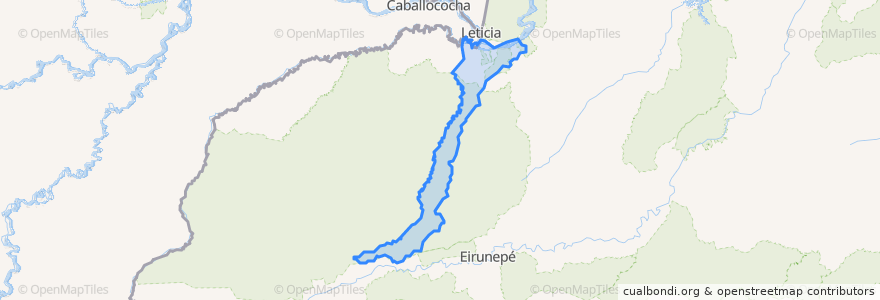 Mapa de ubicacion de Benjamin Constant.