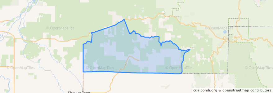 Mapa de ubicacion de Squaw Valley.