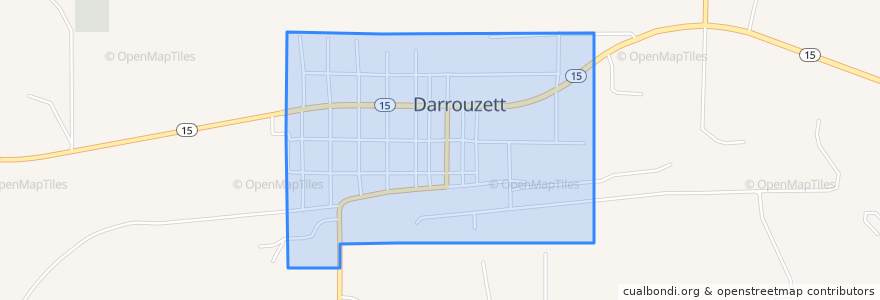 Mapa de ubicacion de Darrouzett.