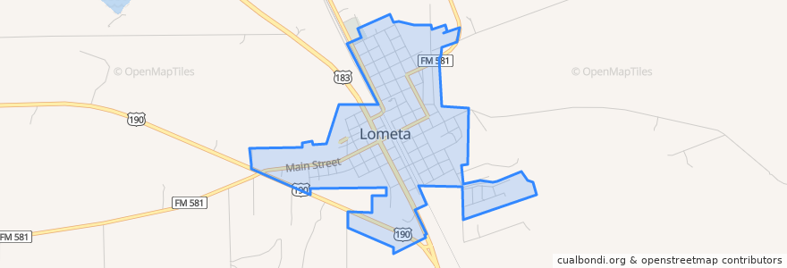 Mapa de ubicacion de Lometa.