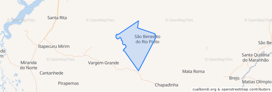 Mapa de ubicacion de São Benedito do Rio Preto.