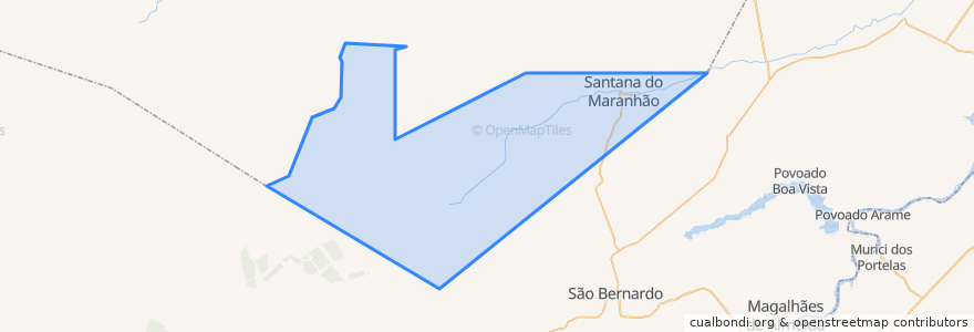 Mapa de ubicacion de Santana do Maranhão.