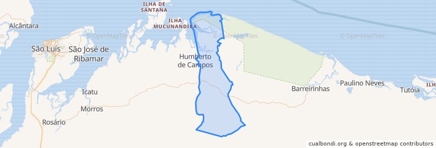 Mapa de ubicacion de Primeira Cruz.