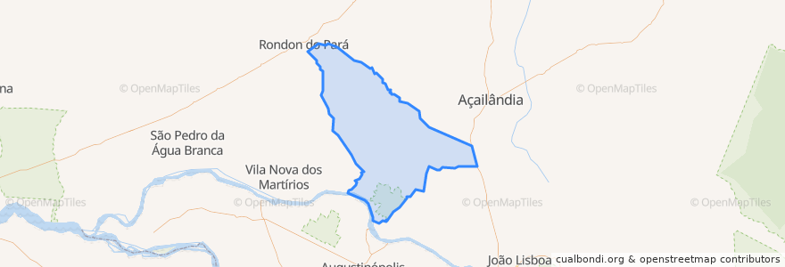 Mapa de ubicacion de Cidelândia.