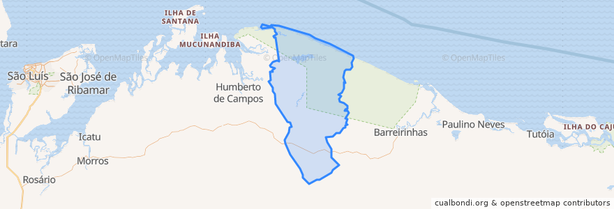 Mapa de ubicacion de Santo Amaro do Maranhão.