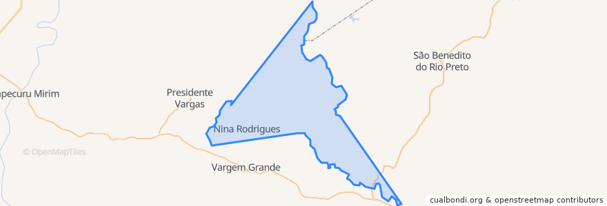 Mapa de ubicacion de Nina Rodrigues.