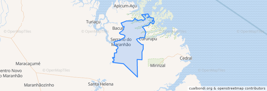 Mapa de ubicacion de Serrano do Maranhão.