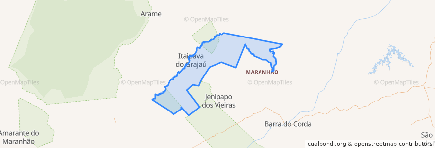 Mapa de ubicacion de Itaipava do Grajaú.