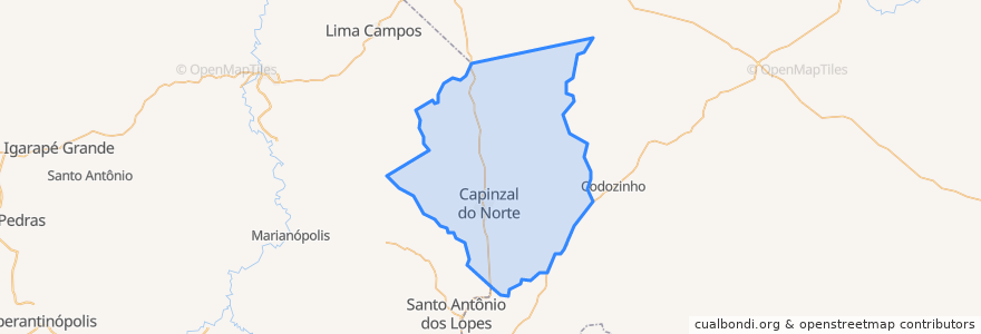 Mapa de ubicacion de Capinzal do Norte.