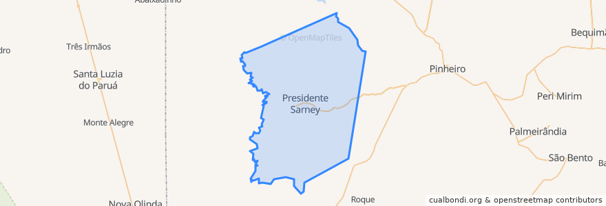 Mapa de ubicacion de Presidente Sarney.