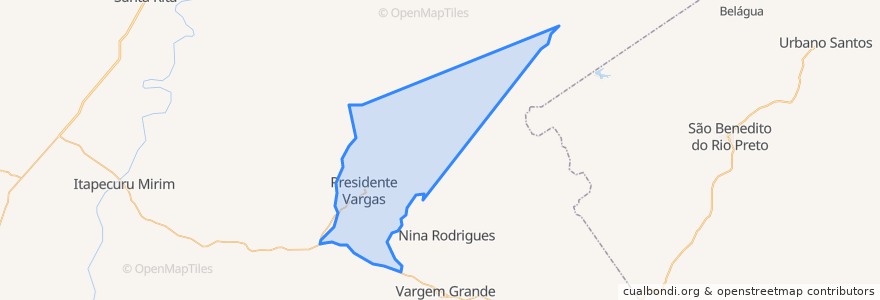 Mapa de ubicacion de Presidente Vargas.