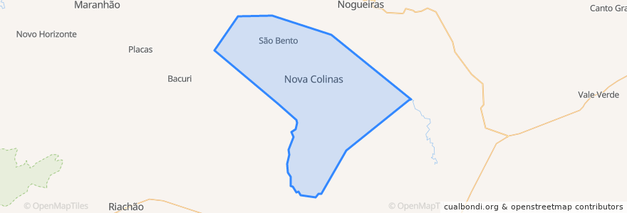 Mapa de ubicacion de Nova Colinas.