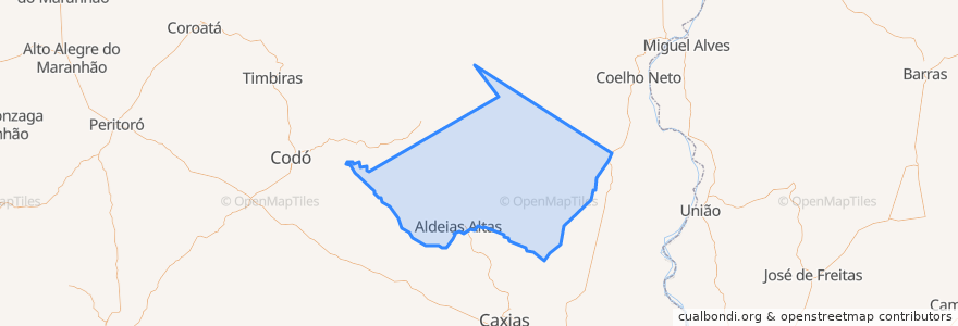 Mapa de ubicacion de Aldeias Altas.