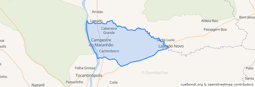 Mapa de ubicacion de Campestre do Maranhão.