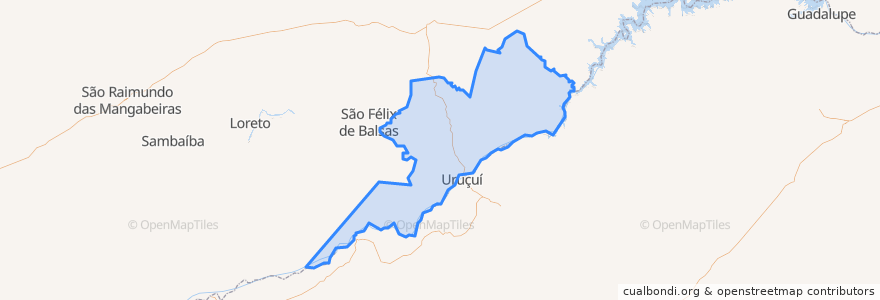 Mapa de ubicacion de Benedito Leite.