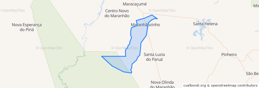 Mapa de ubicacion de Maranhãozinho.