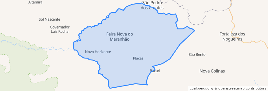 Mapa de ubicacion de Feira Nova do Maranhão.