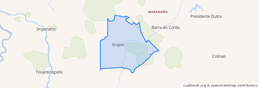 Mapa de ubicacion de Grajaú.