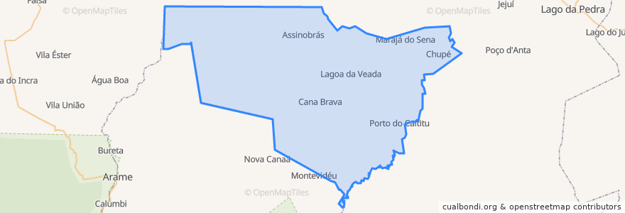 Mapa de ubicacion de Marajá do Sena.