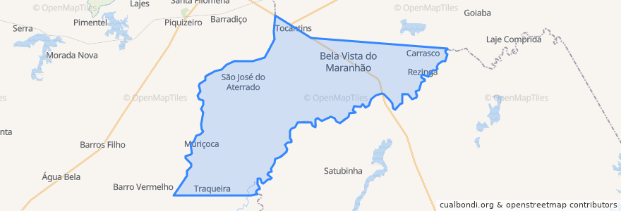 Mapa de ubicacion de Bela Vista do Maranhão.