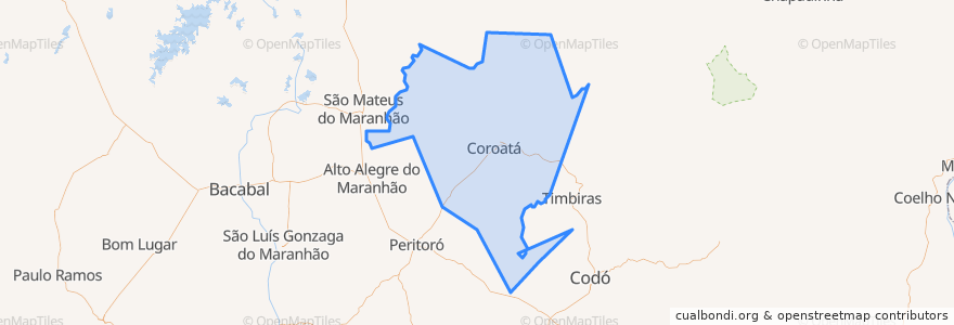 Mapa de ubicacion de Coroatá.