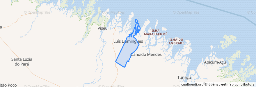 Mapa de ubicacion de Luís Domingues.