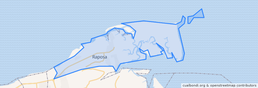 Mapa de ubicacion de Raposa.