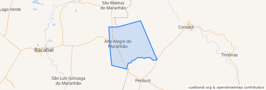 Mapa de ubicacion de Alto Alegre do Maranhão.