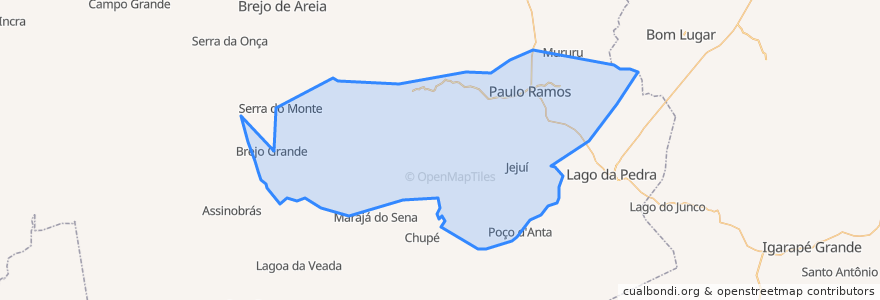 Mapa de ubicacion de Paulo Ramos.