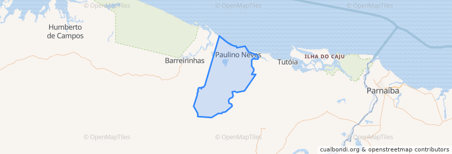 Mapa de ubicacion de Paulino Neves.