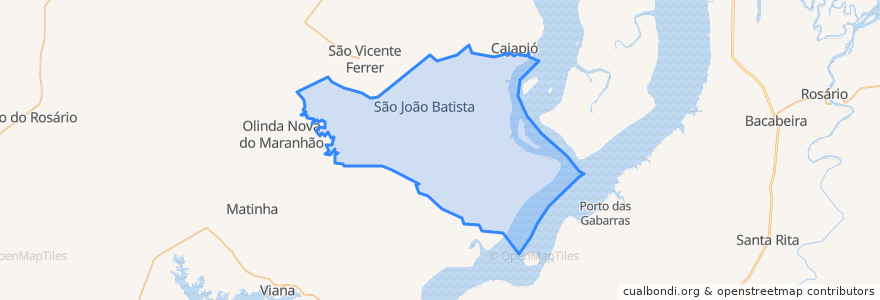 Mapa de ubicacion de São João Batista.