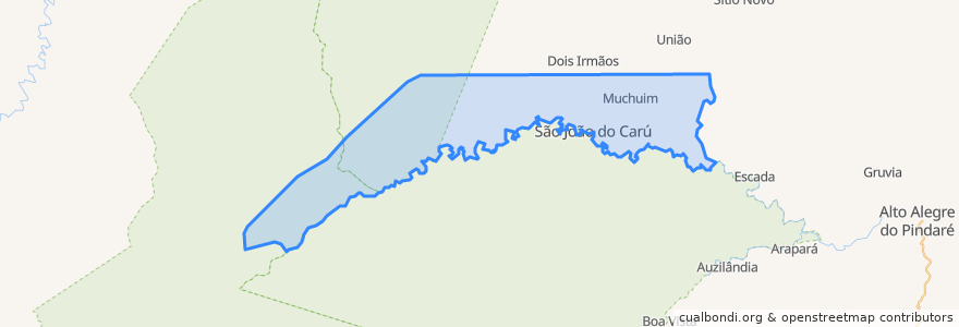 Mapa de ubicacion de São João do Carú.