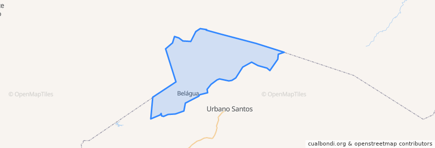 Mapa de ubicacion de Belágua.